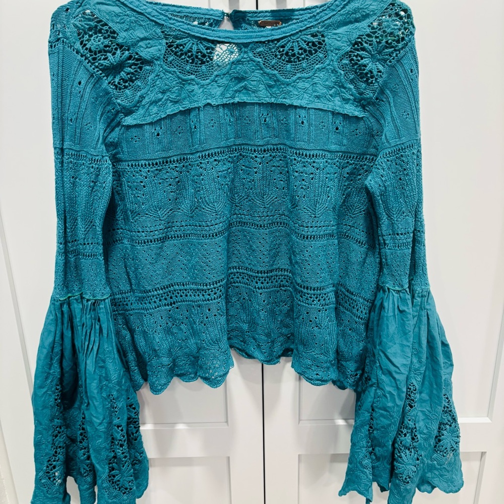 Free People Once Upon A Time Top Size Medium Linen blend - Picture 3 of 10